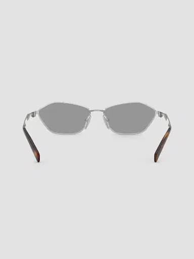 Prada Women's 57MM Geometric Sunglasses - Silver | Thumbnail 4