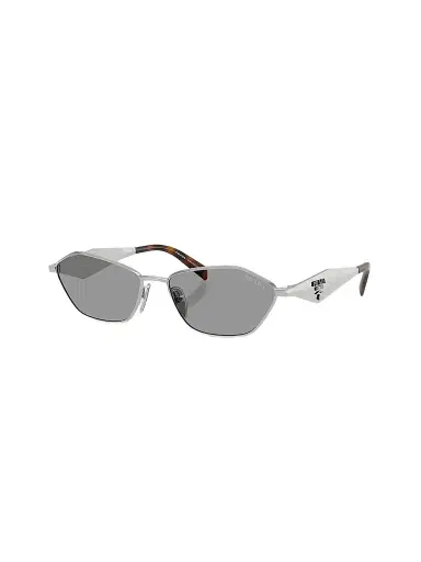Prada Women's 57MM Geometric Sunglasses - Silver | Thumbnail 1