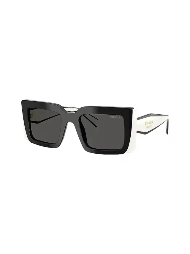 Prada Women's D01S 52MM Rectangular Sunglasses - Black