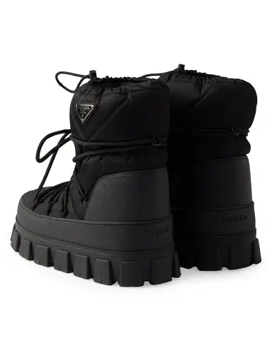 Prada Men's Re-Nylon Gabardine Après Ski Booties - Black - Size 5 | Thumbnail 3
