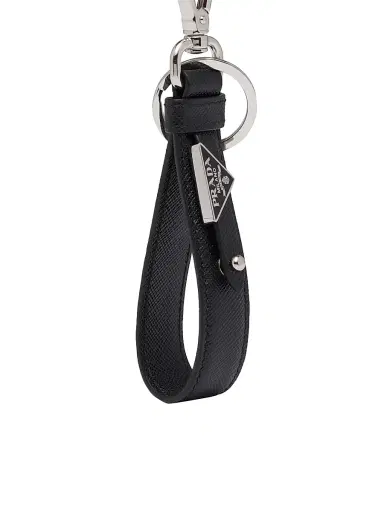 Prada Men's Saffiano Leather Keychain | Thumbnail 2