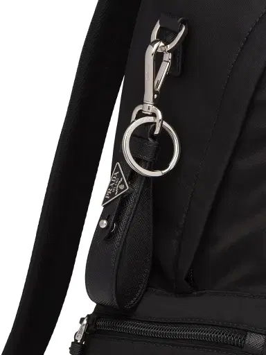 Prada Men's Saffiano Leather Keychain | Thumbnail 4