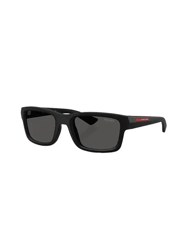 Prada Men's Linea Rossa B10SF 54MM Geometric Sunglasses - Matte Black