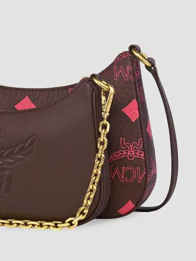 MCM Women's Aren Maxi Laurel Monogarm Hobo Bag - Cinnamon | Thumbnail 5