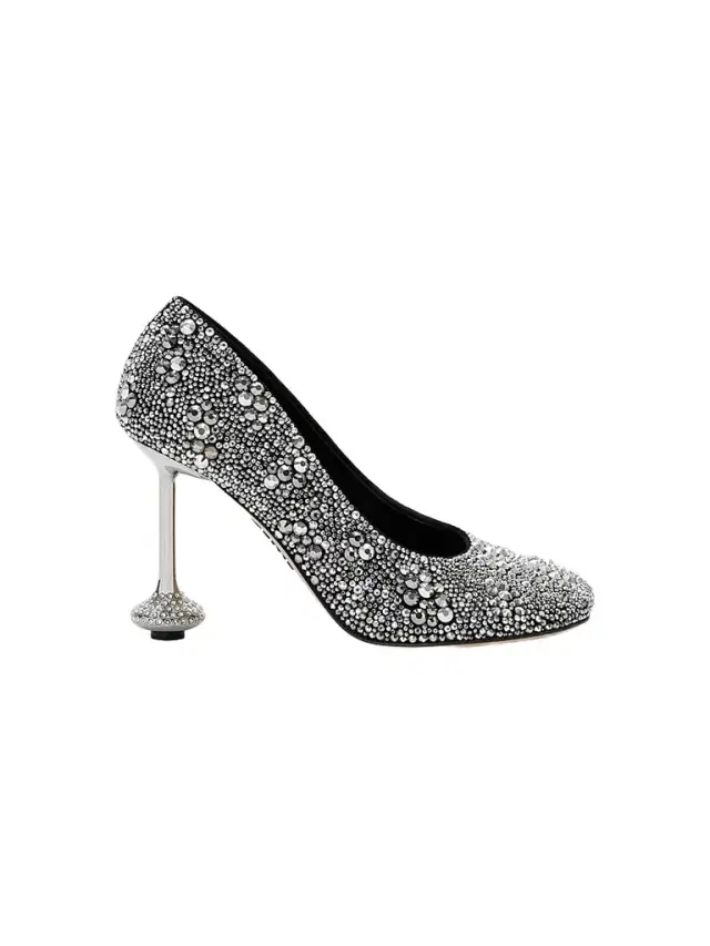 LOEWE Women's Toy 90MM Embellished Pumps - Silver