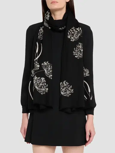 Janavi Women's The Wild Pearl Wool Scarf | Thumbnail 3 Janavi Women's The Wild Pearl Wool Scarf | Thumbnail 3