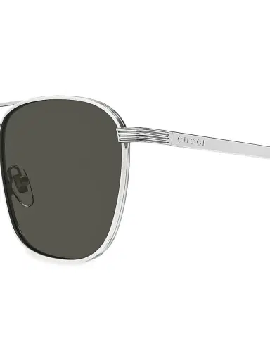 Gucci Men's New Light Metal 54MM Square Sunglasses - Silver Grey | Thumbnail 3