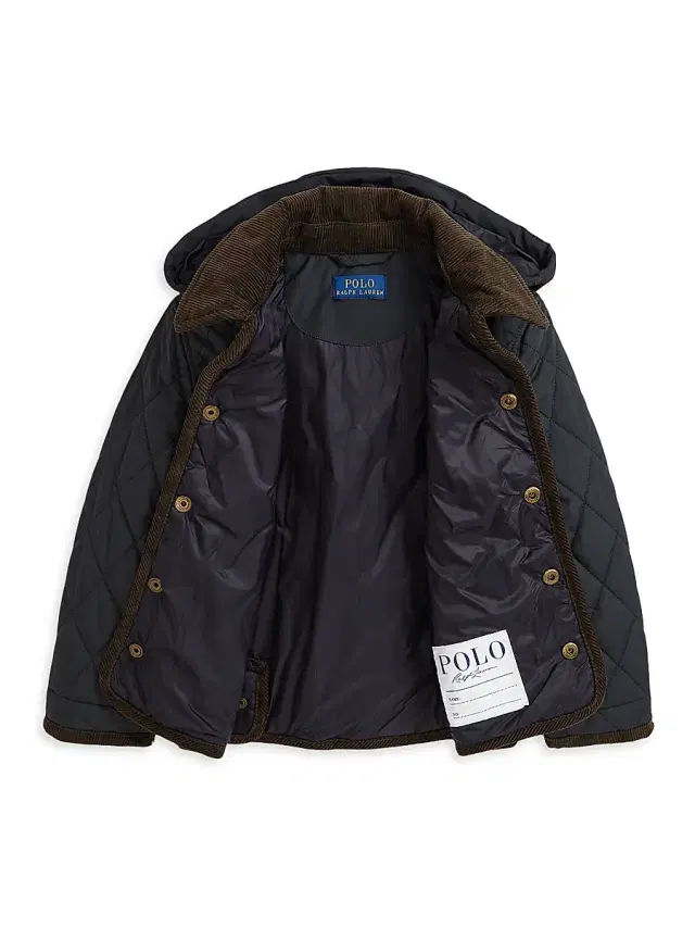 Polo Ralph Lauren Little Boy's & Boy's Quilted Corduroy-Trim Jacket - Polo Black