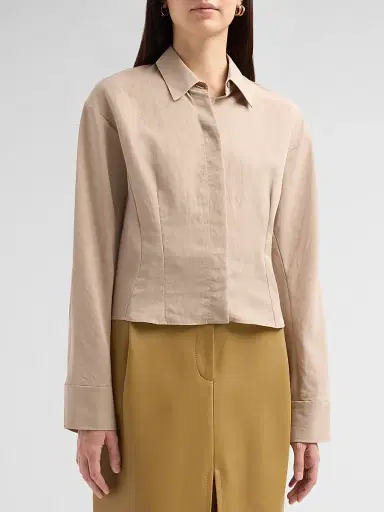 Vince Women's Blouson Shirt Jacket | Thumbnail 4 Vince Women's Blouson Shirt Jacket | Thumbnail 4