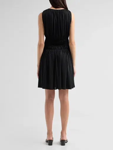 Vince Women's Sleeveless Smock Tiered Dress - Black - Size XXS | Thumbnail 3