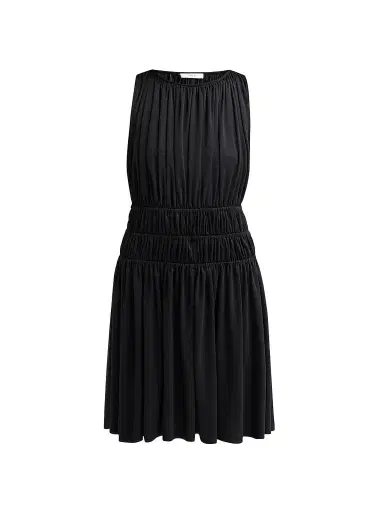 Vince Women's Sleeveless Smock Tiered Dress - Black - Size XXS | Thumbnail 1