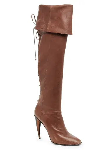 Alexander McQueen Women's 105MM Leather Knee-High Boots | Thumbnail 2 Alexander McQueen Women's 105MM Leather Knee-High Boots | Thumbnail 2