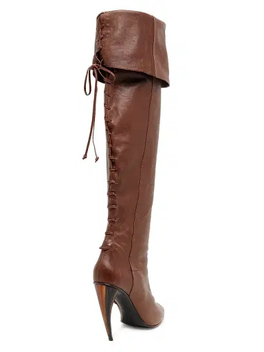 Alexander McQueen Women's 105MM Leather Knee-High Boots | Thumbnail 3 Alexander McQueen Women's 105MM Leather Knee-High Boots | Thumbnail 3