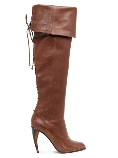 Alexander McQueen Women's 105MM Leather Knee-High Boots | Thumbnail 1 Alexander McQueen Women's 105MM Leather Knee-High Boots | Thumbnail 1
