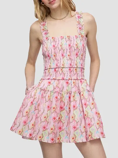 Hill House Home Women's The Azalea Mini Nap Dress - Clover Chain | Thumbnail 2