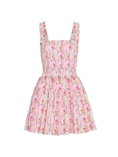Hill House Home Women's The Azalea Mini Nap Dress - Clover Chain | Thumbnail 1