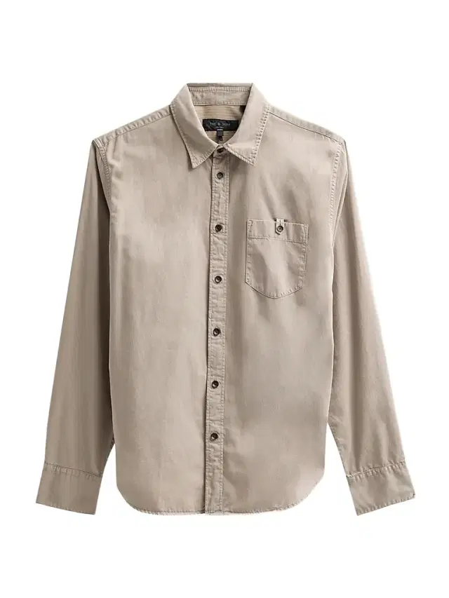 rag & bone Men's Tomlin Stretch-Cotton Long-Sleeve Shirt - Granite