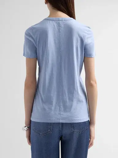 rag & bone Women's The Slub Vee V-Neck T-Shirt - Haze Blue | Thumbnail 3 rag & bone Women's The Slub Vee V-Neck T-Shirt - Haze Blue | Thumbnail 3