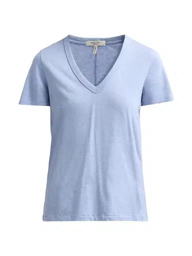 rag & bone Women's The Slub Vee V-Neck T-Shirt - Haze Blue | Thumbnail 1 rag & bone Women's The Slub Vee V-Neck T-Shirt - Haze Blue | Thumbnail 1