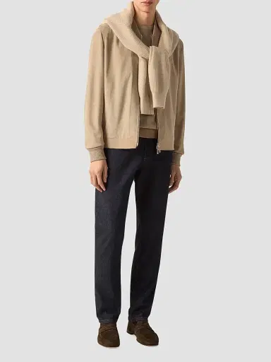 Zegna Men's Cashseta Crewneck | Thumbnail 2 Zegna Men's Cashseta Crewneck | Thumbnail 2