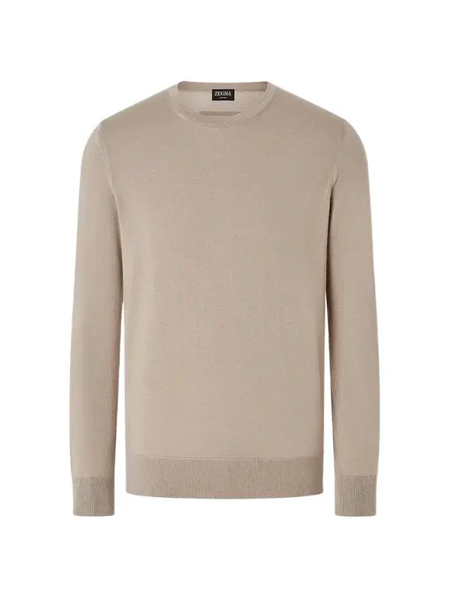 ZEGNA Men's Cashseta Crewneck - Light Taupe