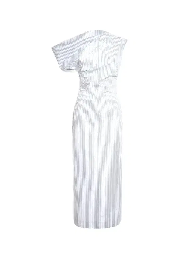 Malo Women's Pinstriped Cotton Off-The-Shoulder Midi-Dress - Candido Fog Blue