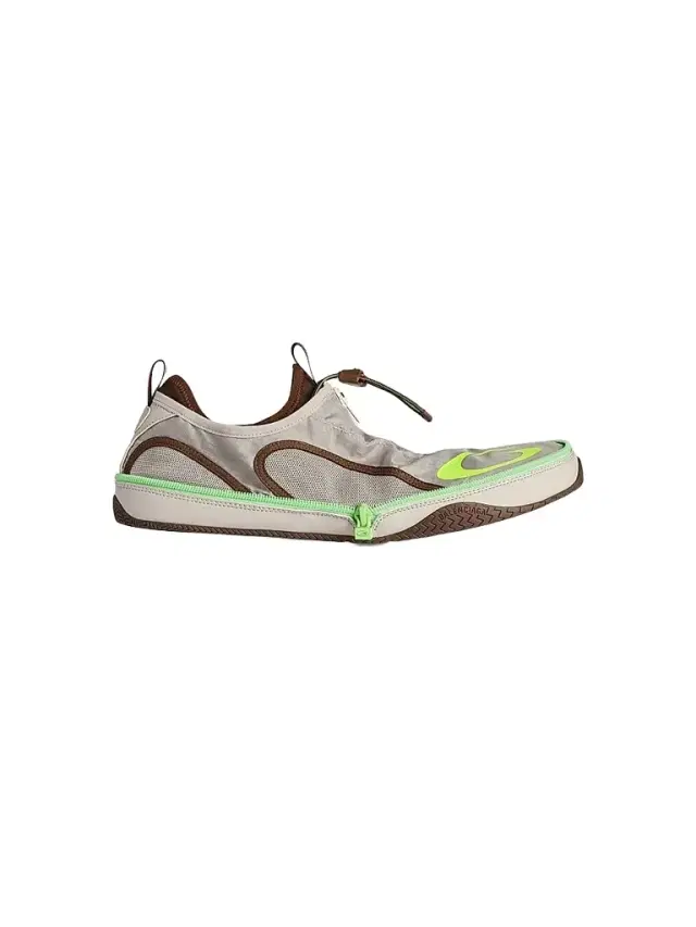 Balenciaga Men's Pocket Sneakers - Beige Neon Green