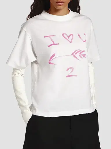 Balenciaga Women's Medium Fit T-Shirt - White - Size XL | Thumbnail 5