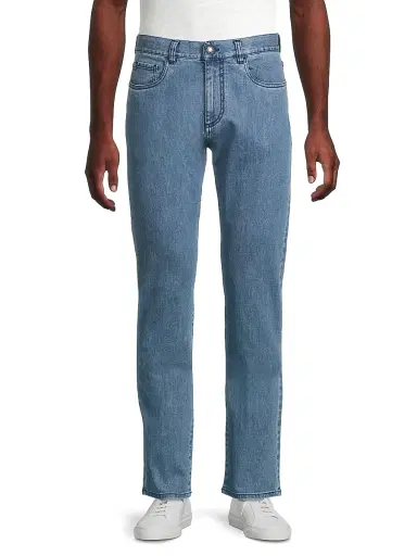 Canali Men's Comfort Slim-Straight Jeans - Light Blue - Size 36 | Thumbnail 3 Canali Men's Comfort Slim-Straight Jeans - Light Blue - Size 36 | Thumbnail 3