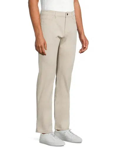 Canali Men's Washed Modern-Fit Slim-Straight Jeans - Off White | Thumbnail 4 Canali Men's Washed Modern-Fit Slim-Straight Jeans - Off White | Thumbnail 4