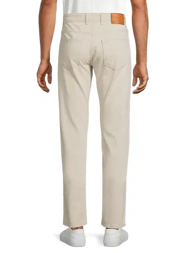 Canali Men's Washed Modern-Fit Slim-Straight Jeans - Off White | Thumbnail 5 Canali Men's Washed Modern-Fit Slim-Straight Jeans - Off White | Thumbnail 5