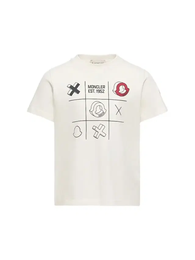 Moncler Little Boy's and Boy's Short Sleeve Crewneck T-Shirt in Cotton - White
