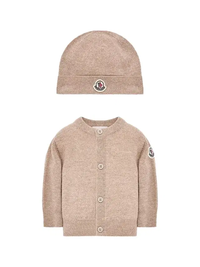 Moncler Baby's Set in Wool - Beige