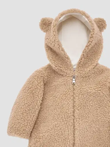 Moncler Baby's Set in Teddy & Cotton - Beige White 12 Months | Thumbnail 3