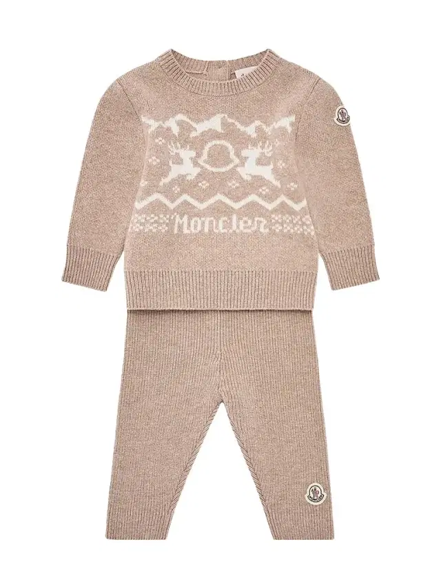 Moncler Baby Girl's & Little Girl's Set in Wool & Cashmere - Beige