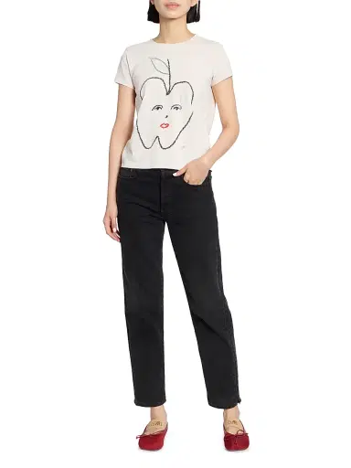 MM6 MAISON MARGIELA Women's Graphic Cotton Jersey T-Shirt - Ecru - Size XS | Thumbnail 2