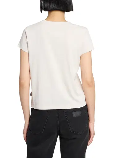 MM6 MAISON MARGIELA Women's Graphic Cotton Jersey T-Shirt - Ecru - Size XS | Thumbnail 5