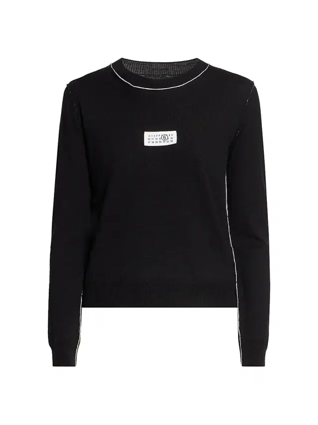 MM6 Maison Margiela Women's Wool Crewneck Sweater - Black