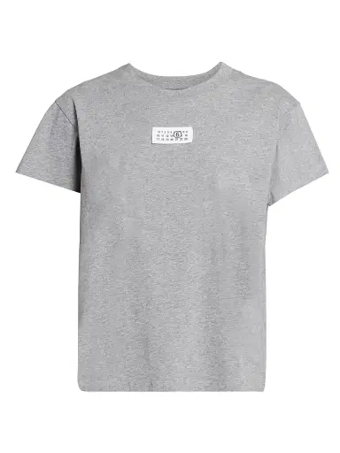 MM6 MAISON MARGIELA Women's Logo Cotton Jersey T-Shirt - Grey Melange - Size XS | Thumbnail 1