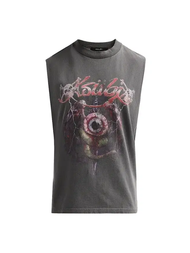 Ksubi Men's Legend Ekcess Cotton Cut-Off Tank - Charcoal