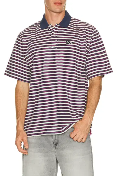 By Parra Flag Striper Polo Shirt | Thumbnail 1