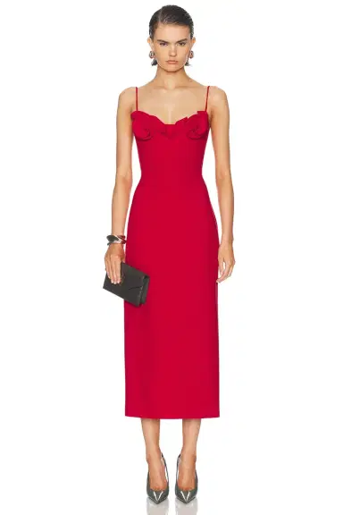 Magda Butrym Floral Applique Midi Dress | Thumbnail 1
