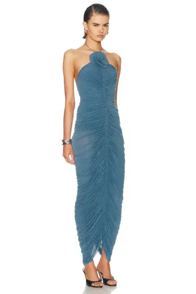 Magda Butrym Ruched Halter Dress | Thumbnail 2