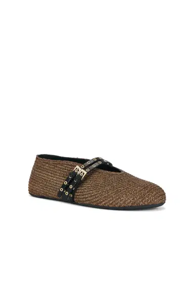 Alaïa La Ballerine Paperstraw Flat | Thumbnail 2 Alaïa La Ballerine Paperstraw Flat | Thumbnail 2