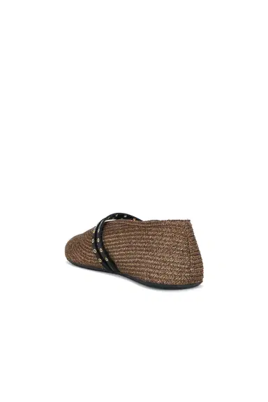 Alaïa La Ballerine Paperstraw Flat | Thumbnail 3 Alaïa La Ballerine Paperstraw Flat | Thumbnail 3