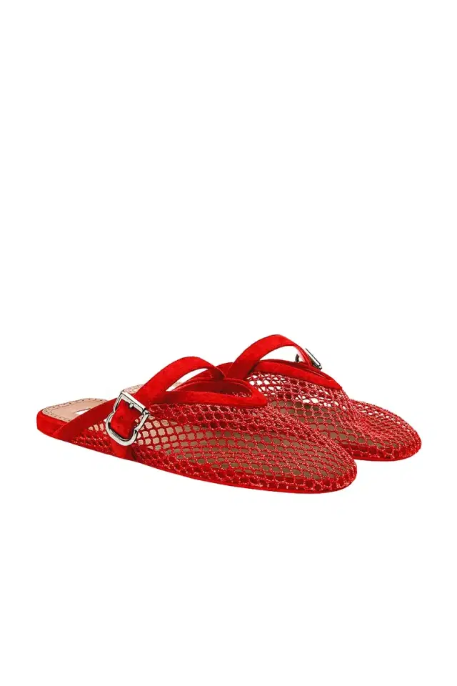 ALAÏA ALAΪA Fishnet Flat Mule