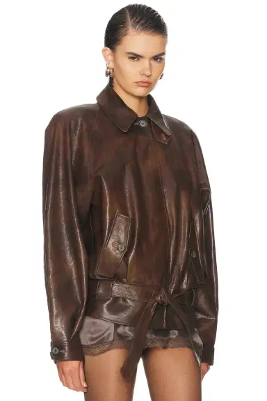 Magda Butrym Leather Jacket | Thumbnail 3