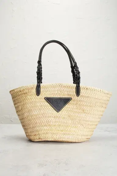 Prada Raffia Tote Bag | Thumbnail 2 Prada Raffia Tote Bag | Thumbnail 2