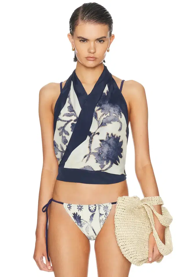 SIR. Phillipa Halter Scarf Top