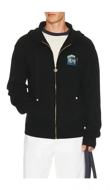 Casablanca Palm Tree Emblem Zip Up Hoodie | Thumbnail 7